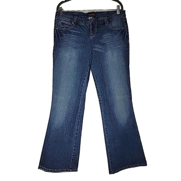 Jalate Western Bootcut Jeans Size 13 Embroidered Pockets Blue Denim 33X32 - Picture 1 of 10